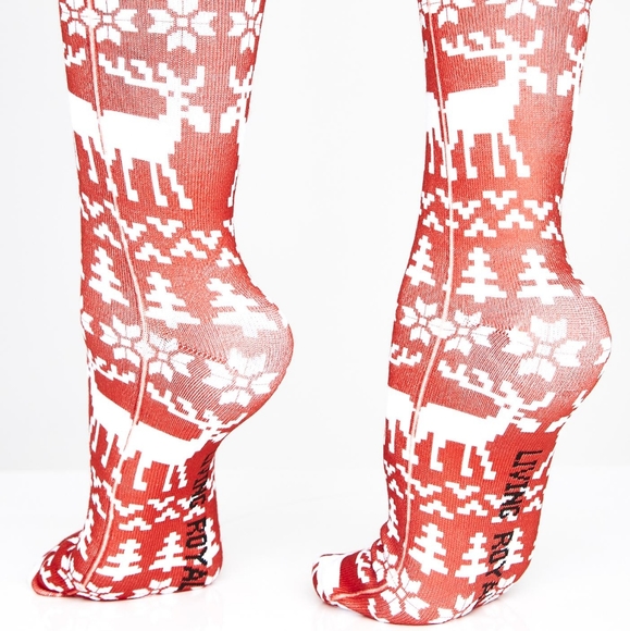 Dolls Kill Size Small Dabbin' Santa Black Sweater + Socks Bundle NWT - Picture 15 of 16